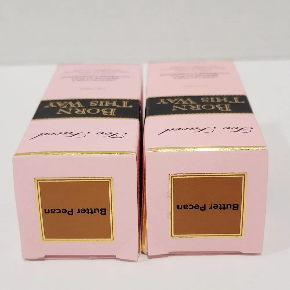 Too Faced Born This Way BUTTER PECAN Undetectable Foundation 1.0 Fl Oz Lot of 2